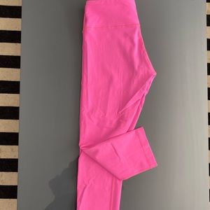 Pink crop lululemon leggings